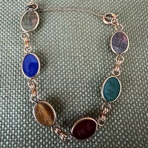 Vintage gemstone scarab bracelet
